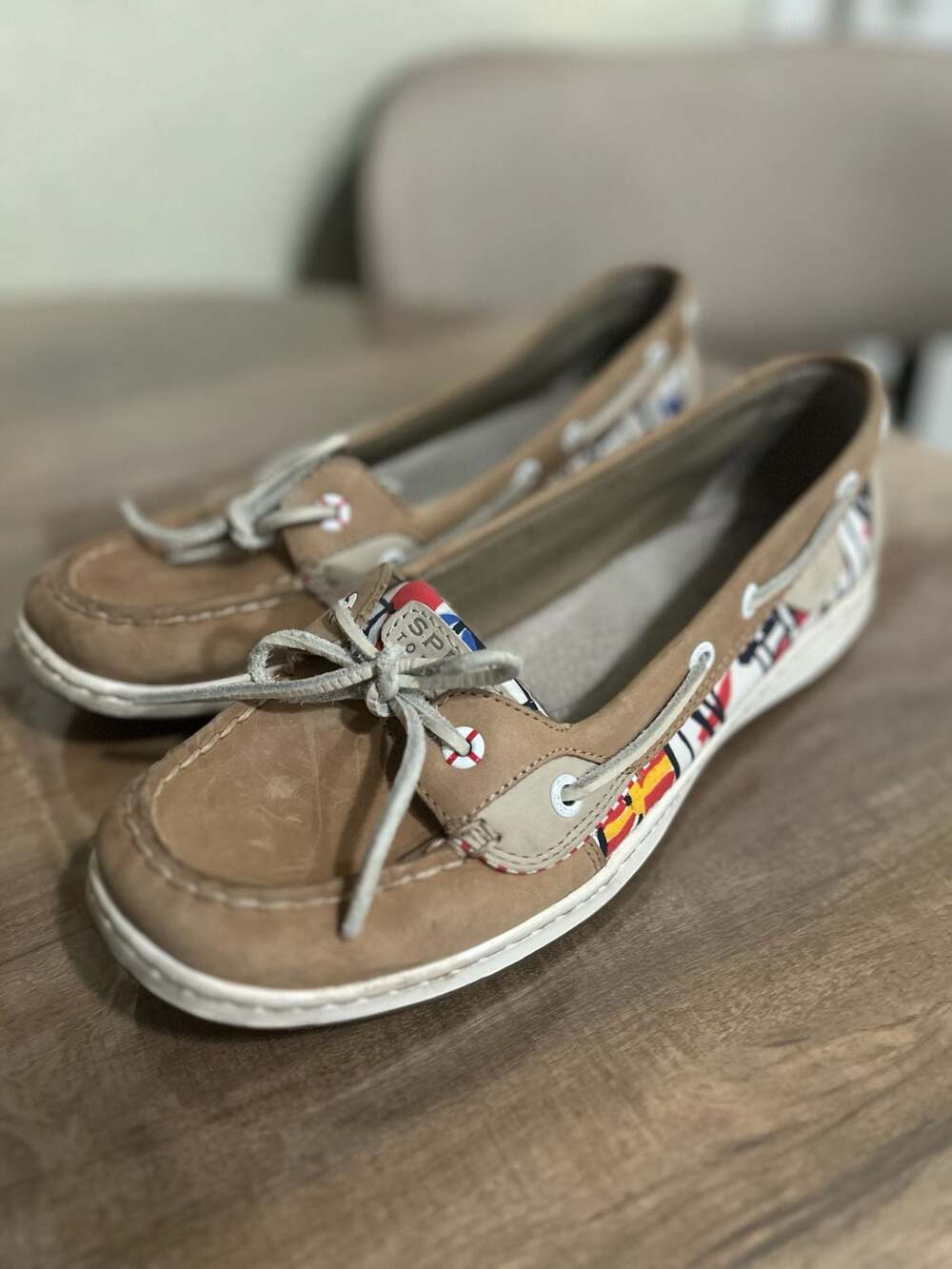 Sperry Top-Sider Women's Angelfish Boat Shoes with Signal Flag Print